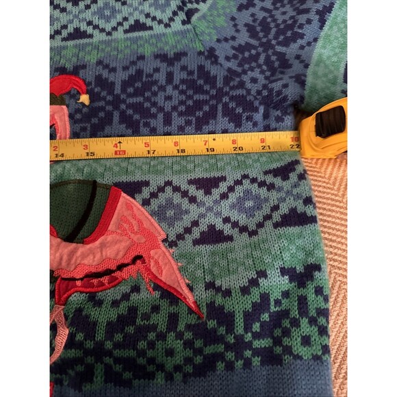 Jolly Sweaters Light Up Christmas Sweater Womens XL Beach Flamingo Tropical - Picture 9 of 11